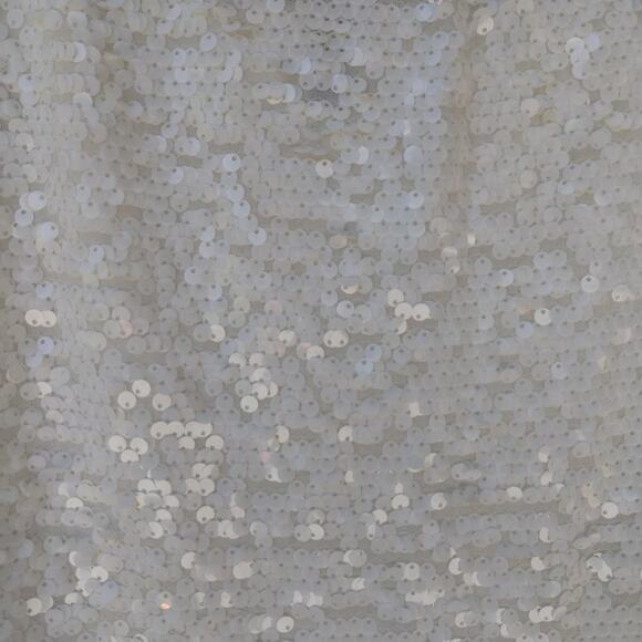 BCBG MaxAzria Percy Off White Sequin Bodycon Stretch Mini Skirt Size M - Picture 9 of 12